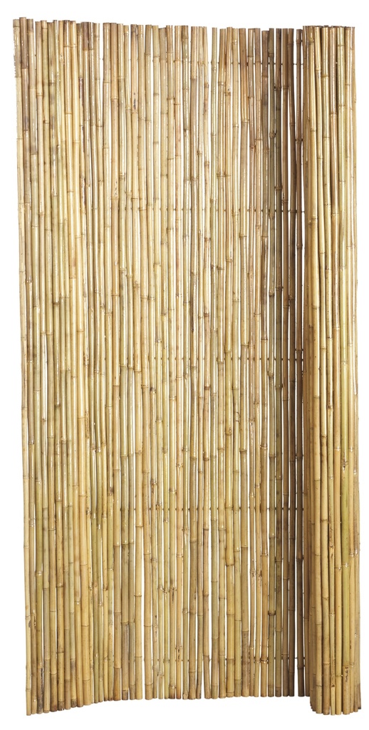 Bamboescherm op rol 180 x 180 cm, gelakt.