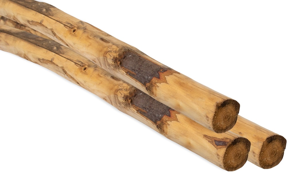 Ronde paal tamme kastanjehout geschild, Ø 8/10 x 250 cm.