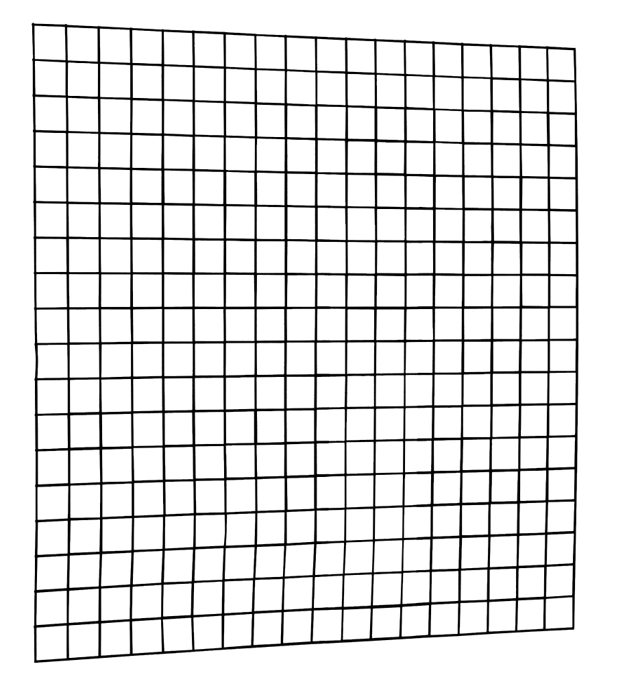 Gaaspaneel met maas 10 x 10 cm stekloos, verzinkte draad, 180 x 180 cm, zwart geplastificeerd.