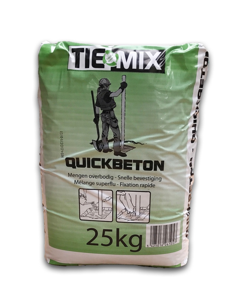 Betonmortel snelhardend, 25 kg.