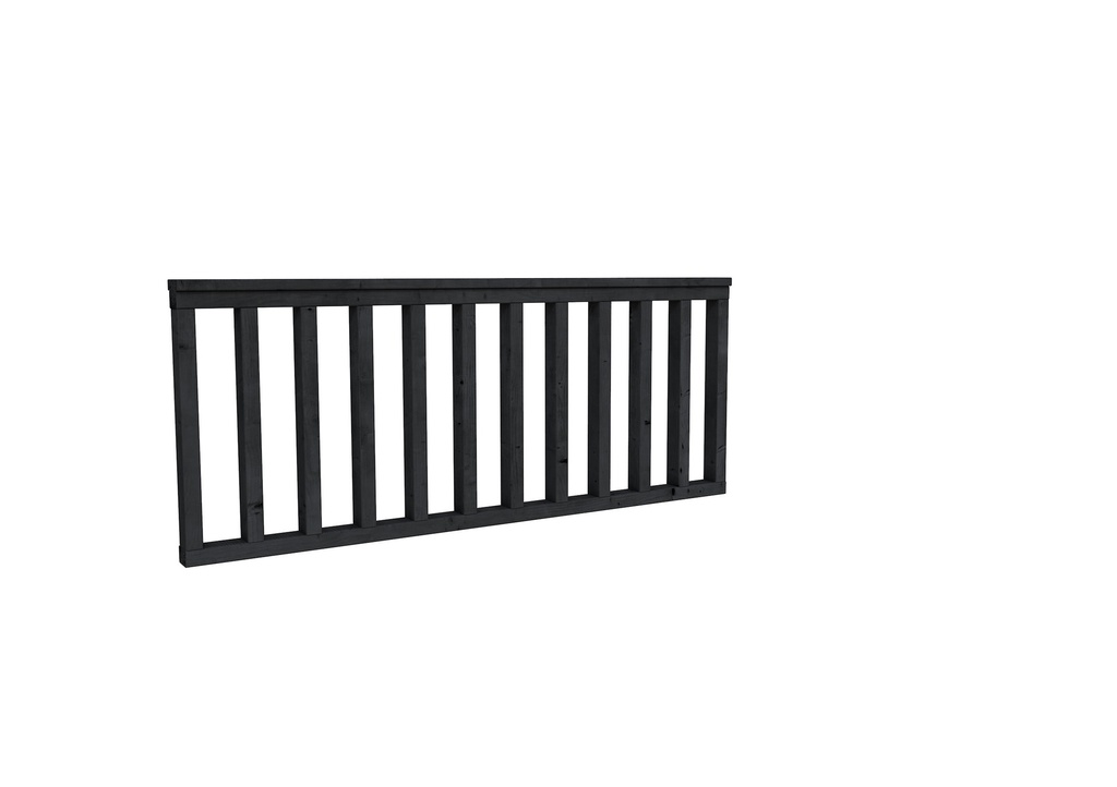Hekwerk recht douglas type A, 178,5 x 73 cm, zwart geïmpregneerd.