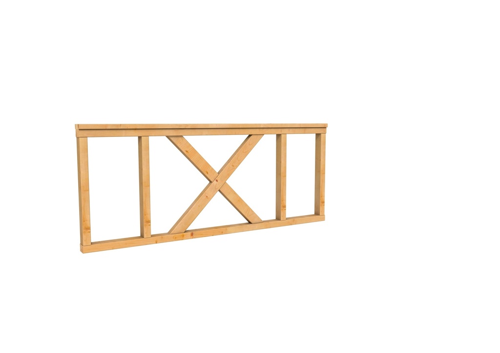 Hekwerk met kruis douglas type A, 178,5 x 73 cm, onbehandeld.