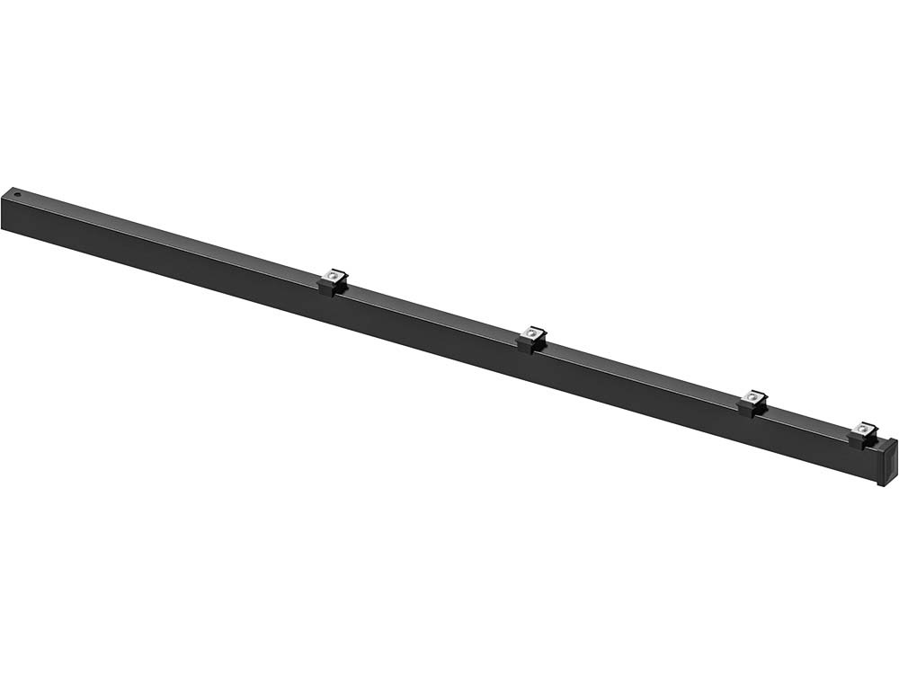 Hillfence metalen paal, inclusief aansluitingset en afdekkap, 6 x 4 x 160 cm, zwart.