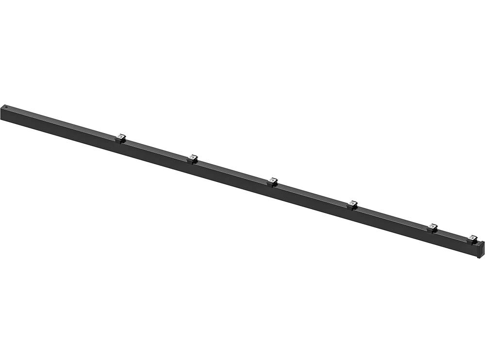 Hillfence metalen paal, inclusief aansluitingset en afdekkap, 6 x 4 x 240 cm, zwart.