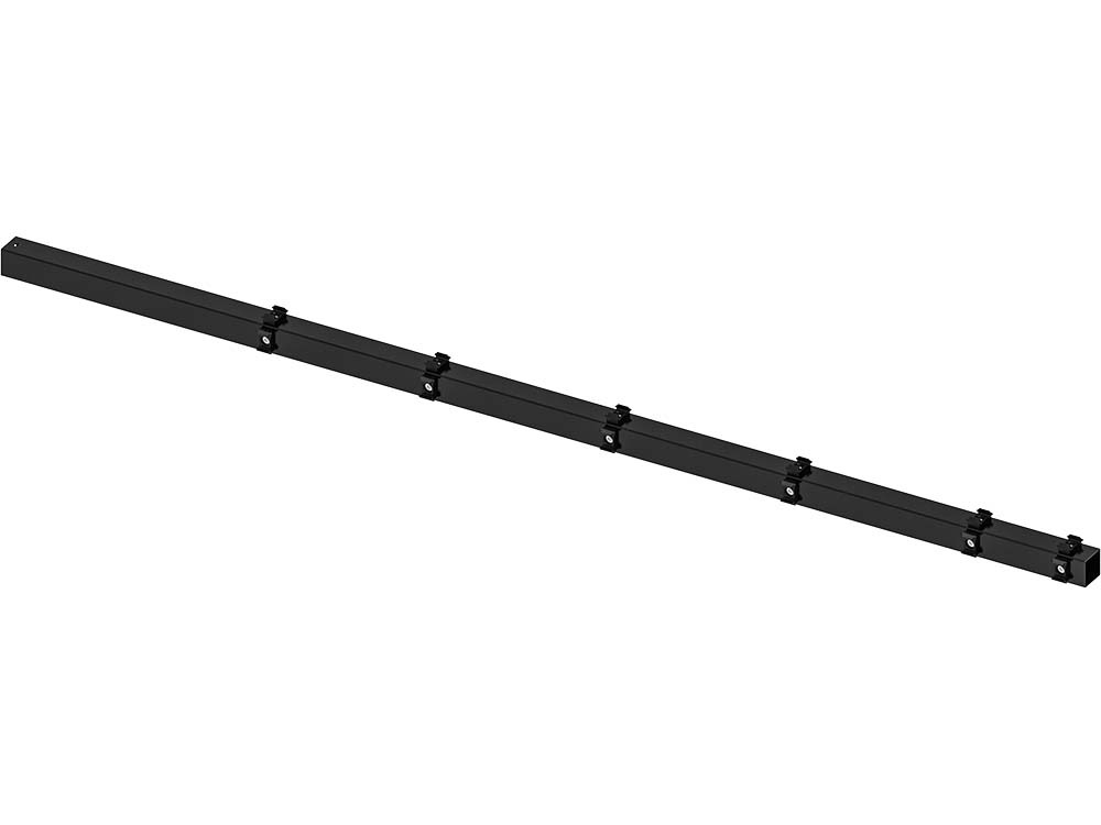 Hillfence metalen hoekpaal, inclusief aansluitingset en afdekkap, 6 x 6 x 240 cm, zwart.