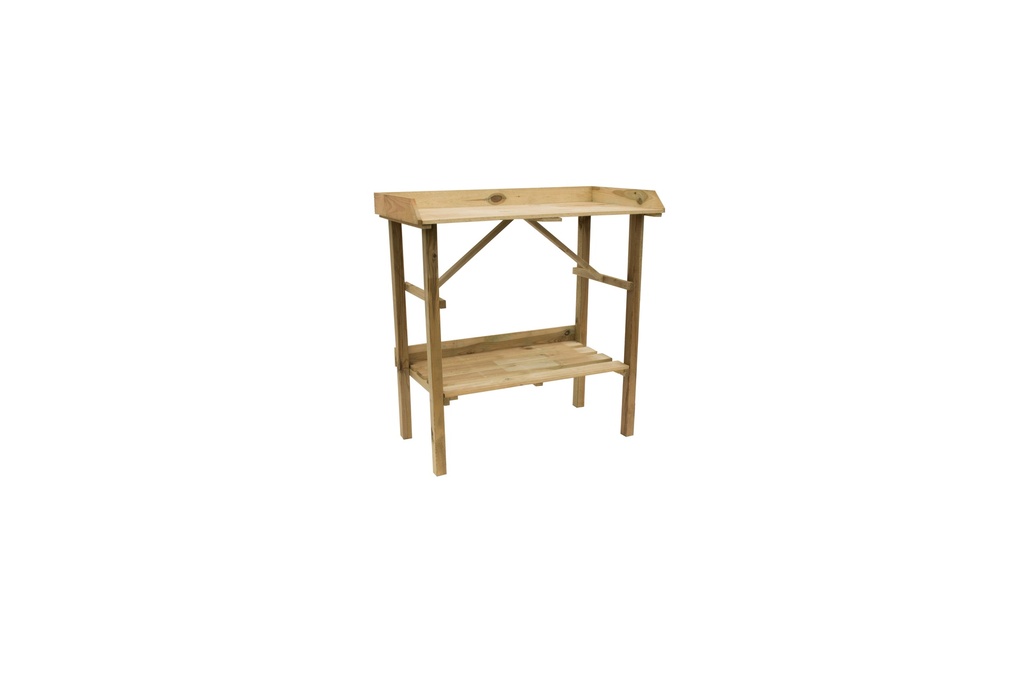 Tuinwerkbankje 95 x 90 x 45 cm (HxBxD), groen geïmpregneerd.