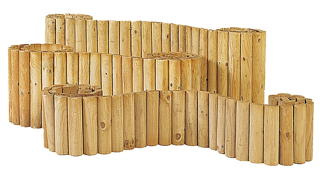 Rolborder Ø 5 x 30 x 250 cm, groen geïmpregneerd.