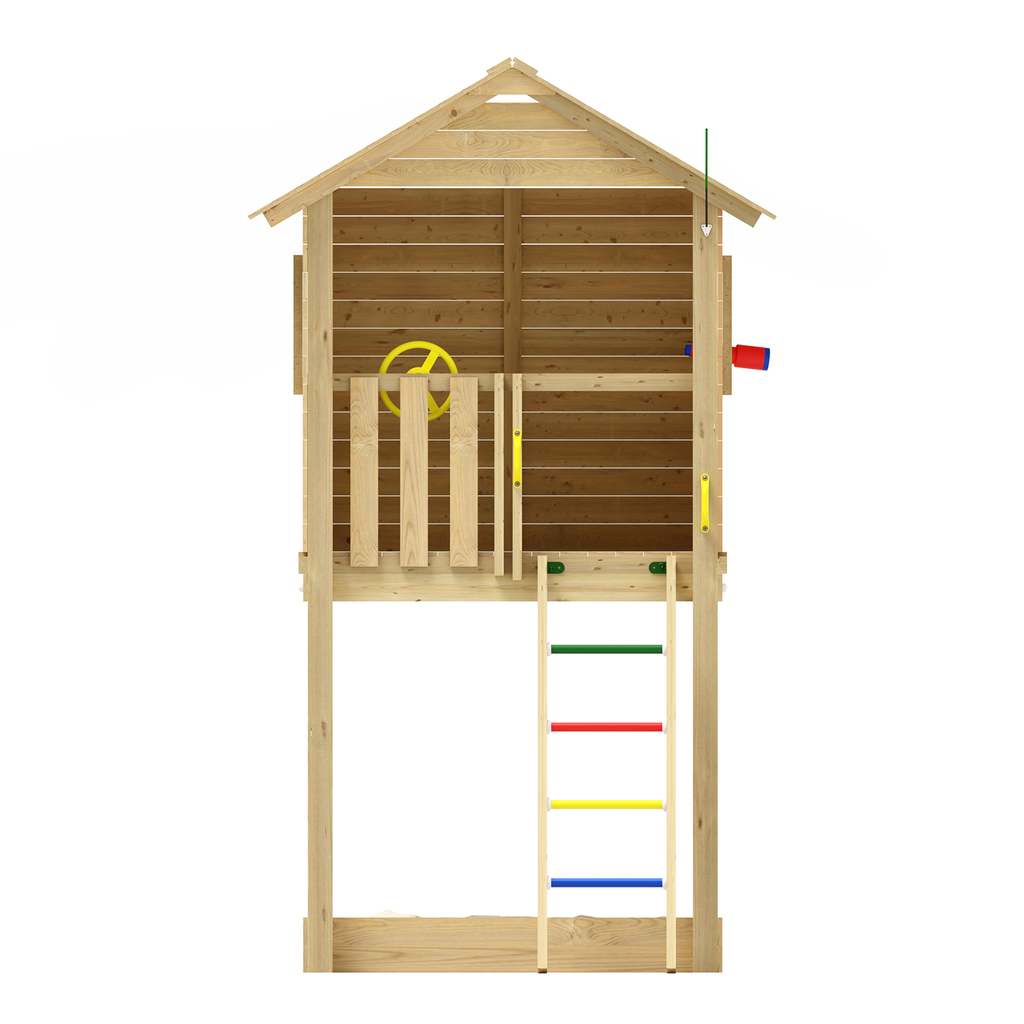 Grenen speeltoestel Larvik, groen geïmpregneerd.