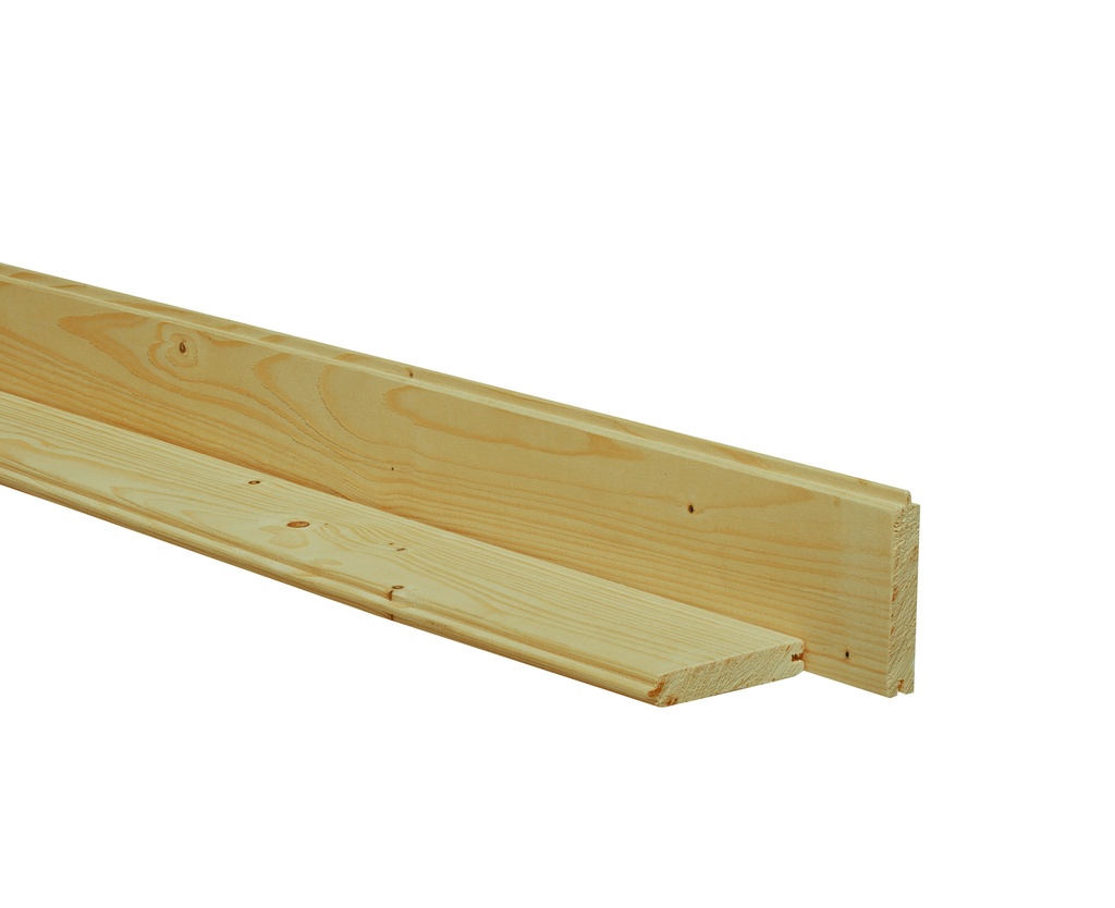 Scandinavisch vuren geschaafd dakbeschot 1,6 x 10 x 300 cm, groen geïmpregneerd.