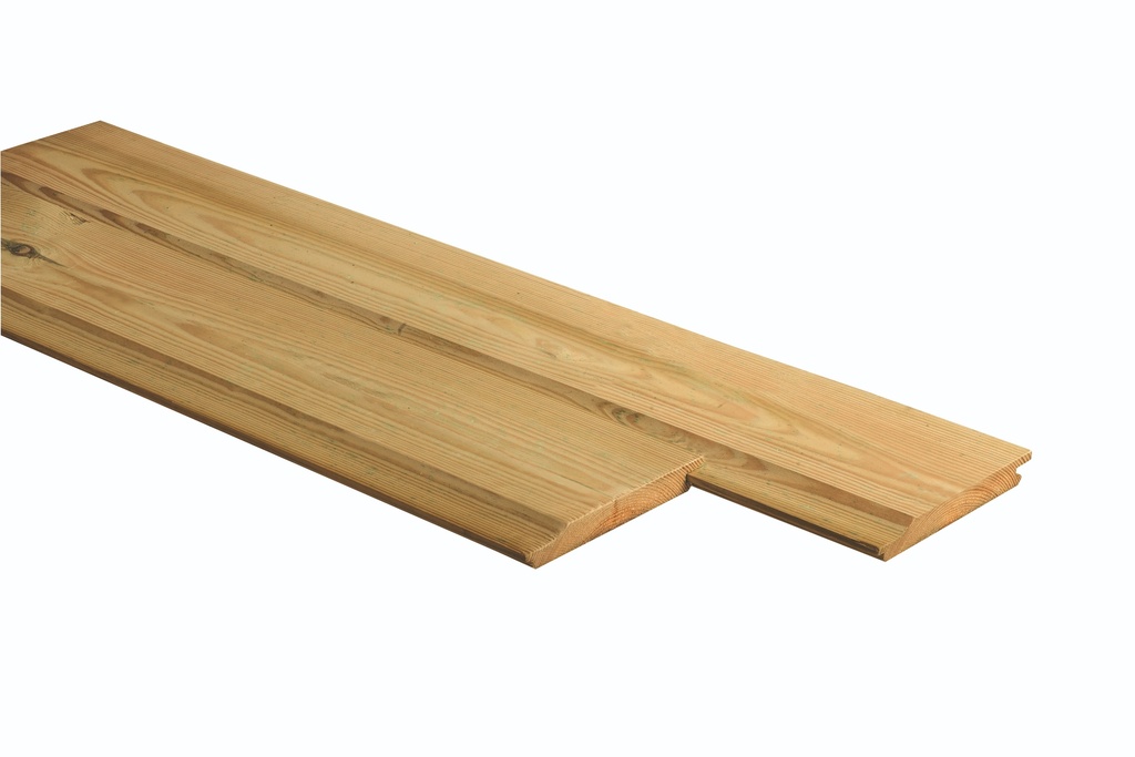 Scandinavisch vuren geschaafd rabat 1,9 x 14,5 x 540 cm, groen geïmpregneerd.