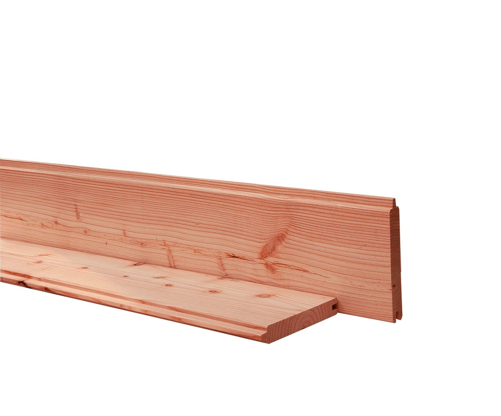 Douglas geschaafd blokhutprofiel 2,8 x 19,5 x 500 cm, onbehandeld.