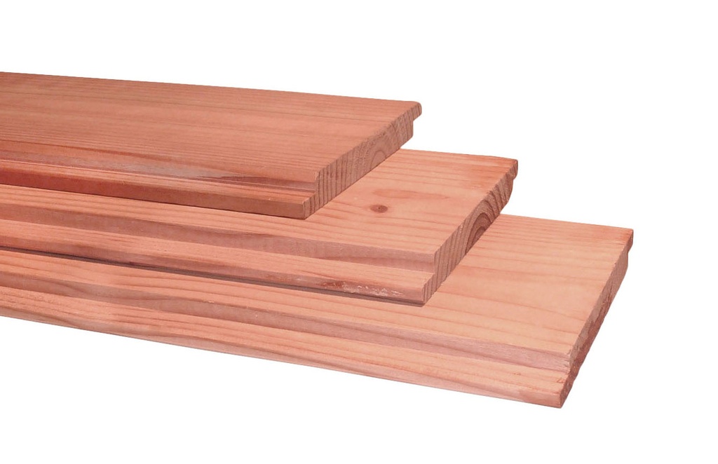 Douglas geschaafd halfhouts rabat 1,8 x 15,0 x 300 cm, onbehandeld.