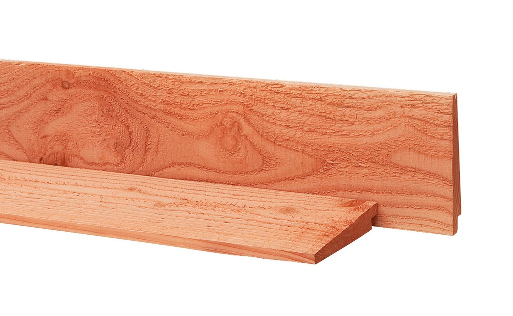 Douglas Zweeds rabat 1 zijde geschaafd, 1 zijde fijnbezaagd 1,1-2,7 x 19,5 x 500 cm, onbehandeld.