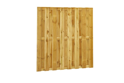 [924406] Grenen geschaafd plankenscherm 18-planks 15 mm, 179 x 179 cm, recht, groen geïmpregneerd.