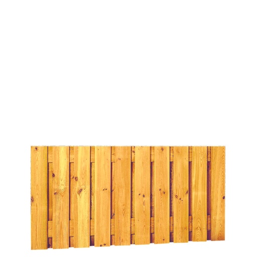 [W08101] Grenen geschaafd plankenscherm 21-planks 17 mm, 180 x 89 cm, verticaal recht, groen geïmpregneerd.