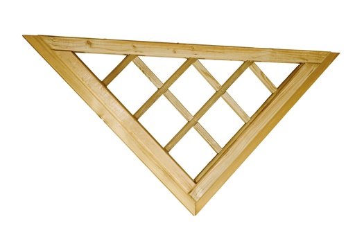 [W08032] Naaldhout geschaafde inzet trellis, 129 x 92 x 4,8 cm, groen geïmpregneerd.