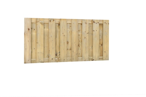 [A306193] Jumboscherm geschaafd vuren 17-planks 15 mm, 180 x 90 cm, recht verticaal, groen geïmpregneerd.