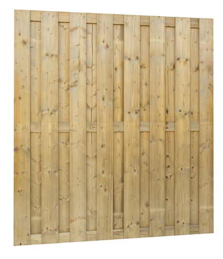 [W306495] Jumboscherm geschaafd vuren 18-planks 15 mm, 180 x 200 cm, recht verticaal, groen geïmpregneerd.