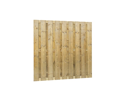 [A306304] Jumboscherm geschaafd vuren 20-planks 15 mm, 180 x 180 cm, recht, groen geïmpregneerd.