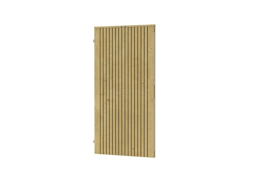 [1041146] Tuindeur verticaal Elan 100 Excellent op verstelbaar stalen frame, 99 x 190 cm, groen geïmpregneerd.