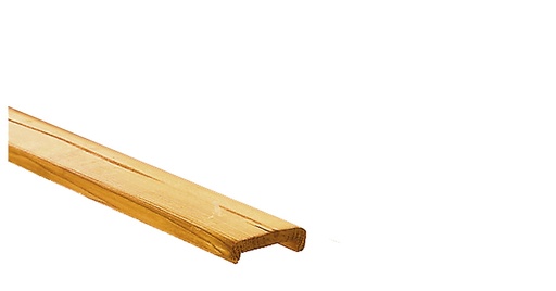 [W06805] Vuren geschaafde afdeklat met sponning (5,2 cm) 1,9 x 7 x 181,5 cm t.b.v. recht en toogscherm, groen geïmpregneerd.