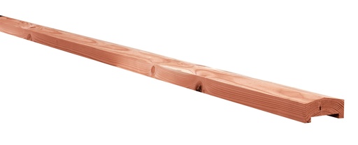 [1046021] Redvision geschaafde afdekkap met sponning (6,2 cm) 3,5 x 8,5 x 180 cm t.b.v. rechtscherm.