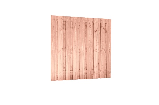 [W42006] Douglas fijnbezaagd plankenscherm 19-planks 15 mm, 180 x 180 cm t.b.v. betonsysteem, onbehandeld.