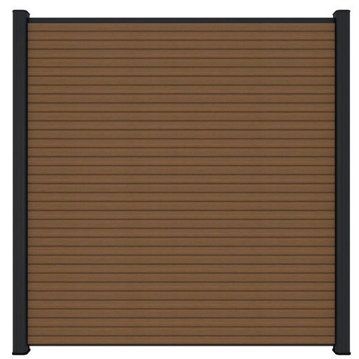 [1064247] NewTechWood Co-extrusie composiet scherm Triple, 180 x 180 cm, Teak.