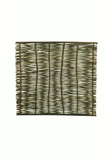 [W17043] Wilgentenenscherm grof, boven- en onderkant voorzien van latten, 180 x 180 cm.