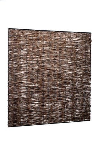 [W17053] Wilgentenenscherm fijn, met ijzeren frame, 90 x 180 cm.