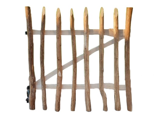[1046046] Looppoortje Hazelaar met beslag en 2 steunpalen, 100 x 100 cm.