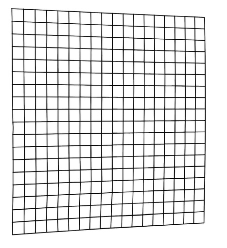 [1050618] Gaaspaneel met maas 10 x 10 cm stekloos, verzinkte draad, 180 x 180 cm, zwart geplastificeerd.