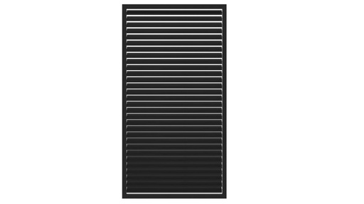 [1050652] Vuren shutterscherm, 120 x 224 cm, zwart gespoten.