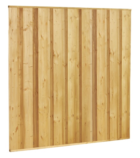[W07920] Beto-dichtplankscherm van fijnbezaagde vuren planken, 180 x 180 cm, groen geïmpregneerd.