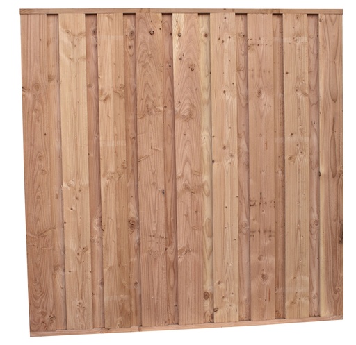 [W40794] Beto-dichtplankscherm van fijnbezaagde douglas planken 180 x 180 cm.
