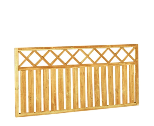 [W01005] Rechthek met trellis 180 x 90 cm, groen geïmpregneerd.