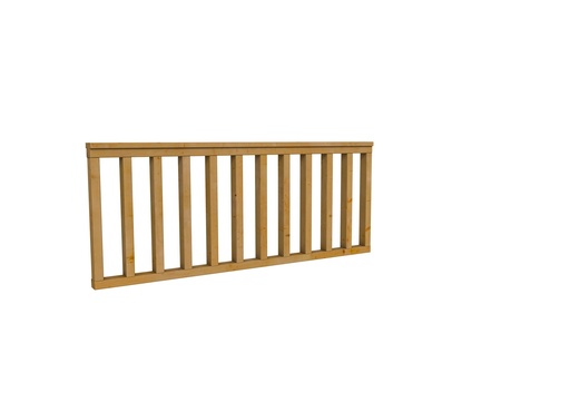 [W52565] Hekwerk recht douglas type A, 178,5 x 73 cm, groen geïmpregneerd.