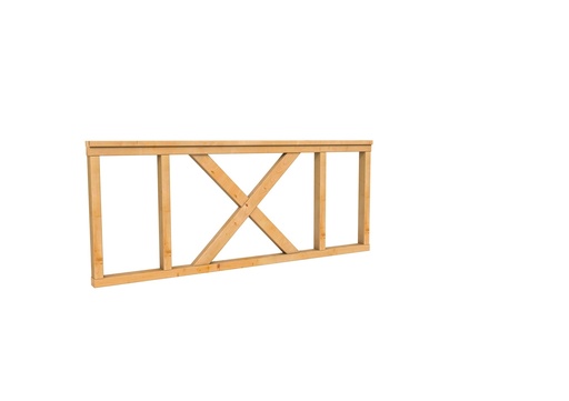 [1010263] Hekwerk met kruis douglas type A, 178,5 x 73 cm, onbehandeld.