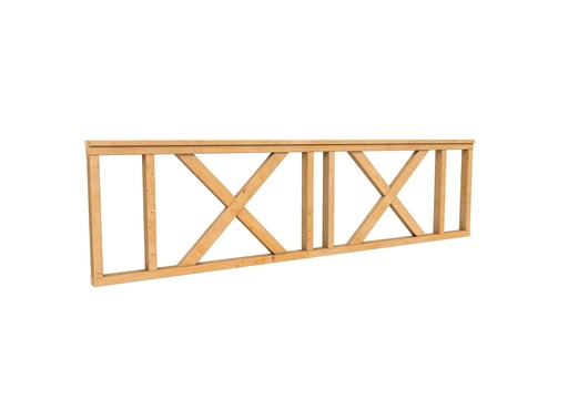[1010265] Hekwerk met kruis douglas type C, 278,5 x 73 cm, onbehandeld.