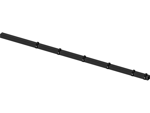 [1052661] Hillfence metalen hoekpaal, inclusief aansluitingset en afdekkap, 6 x 6 x 240 cm, zwart.