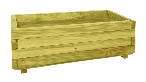 [1063075] Bloembak rechthoek 32 x 92 x 42 cm (HxBxD), groen geïmpregneerd.