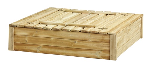 [W12005] Zandbak Tom met deksel/zitbank 120 x 120 x 30 cm, groen geïmpregneerd.