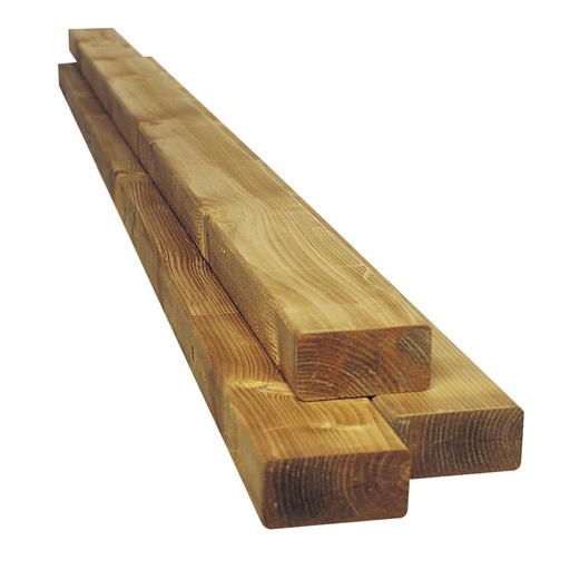[W06606] Scandinavisch vuren geschaafde gording 5,8 x 15,6 x 420 cm, groen geïmpregneerd.