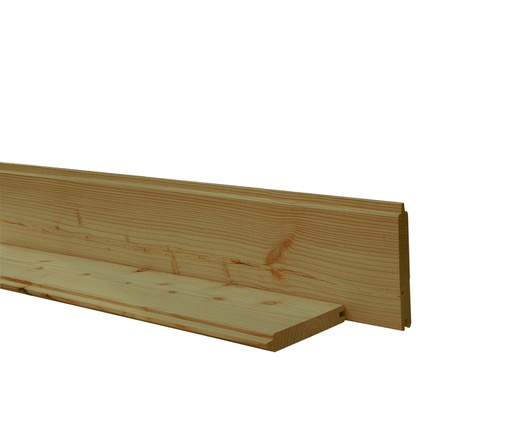 [W44046] Douglas geschaafd blokhutprofiel 2,8 x 19,5 x 500 cm, groen geïmpregneerd.