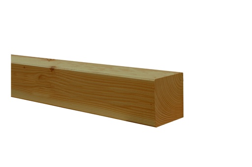 [W45860] Douglas geschaafde paal 6,5 x 6,5 x 400 cm, groen geïmpregneerd.