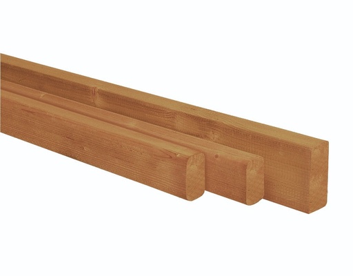 [W44360] Douglas geschaafde regel 4,5 x 7,0 x 250 cm, groen geïmpregneerd.