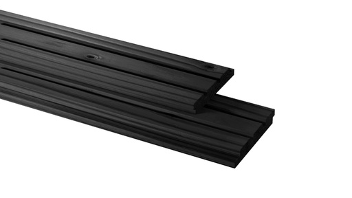 [1052649] Vuren geschaafd triple profiel 2,2 X 14 X 300 cm, zwart gedompeld.
