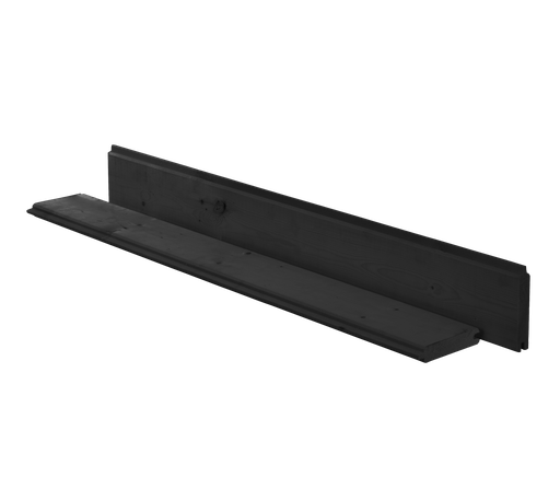 [1058824] Vuren geschaafd blokhutprofiel 2,8 X 14,5 X 500 cm, zwart gedompeld.