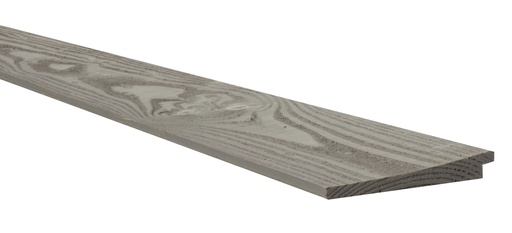 [W40697] Douglas Zweeds rabat 1 zijde geschaafd, 1 zijde fijnbezaagd 1,1-2,7 x 19,5 x 400 cm, grijs gespoten.