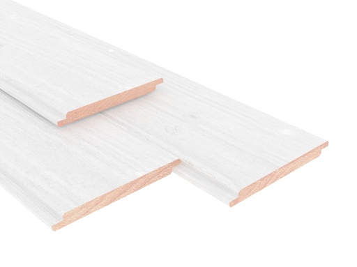 [1060811] Vellingdeel WIT GESPOTEN RAL 9010 halfhouts rabat  1,8 X 19,5 X 400 cm